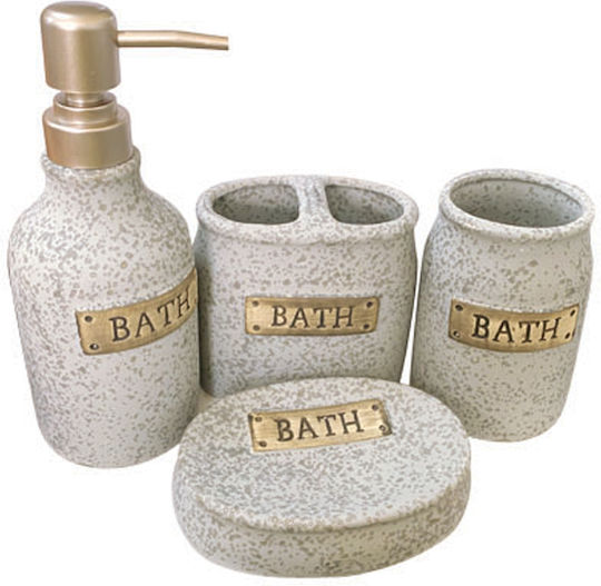 Scruffs & Tramps Set Accesorii Baie Ceramică Gri 4buc