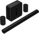 Sonos Premium Immersive Set Home Cinema Speaker Set 5.0.2 WiFi (Built-In) Dolby Atmos with Wireless Speaker Black Arc & Sub & 2x Era100