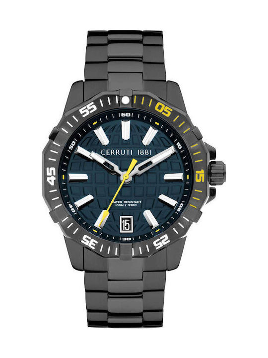 Cerruti Vallelaghi Ανδρικό Ρολόι 44mm Μπαταρίας με Γκρι Μεταλλικό Μπρασελέ