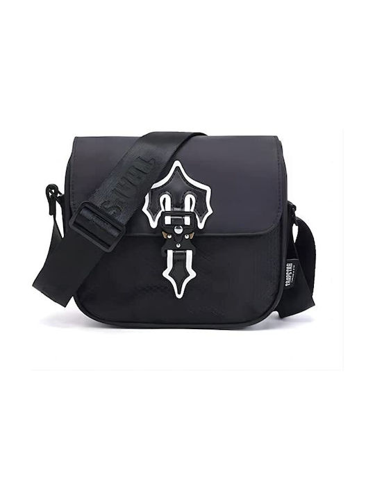 Trapstar Fabric Shoulder / Crossbody Bag with Magnetic Clasp & Internal Compartments Μαύρο 20x7x20cm