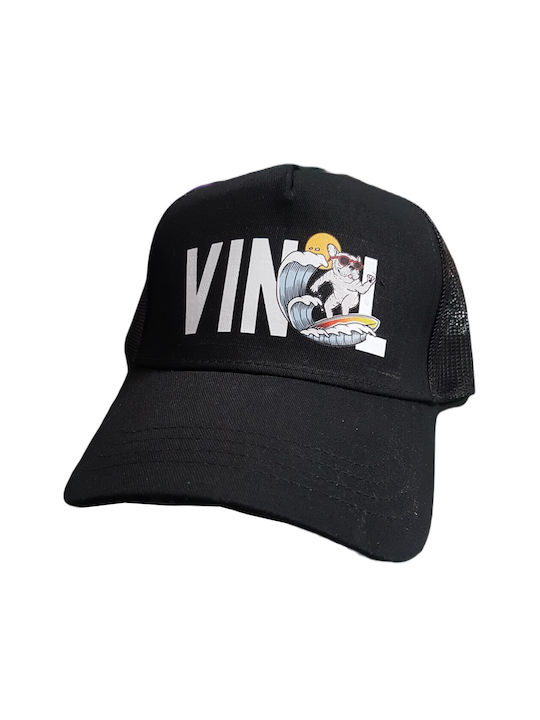 Vinyl Art Clothing Men's Trucker Cap Black