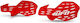 UFO Motorcycle Protective Hand Guards 625-00-897005 in Red Colour