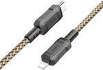 Hoco X94 Leader Geflochten USB-C zu Lightning Kabel 20W Gold 1m