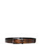 Leather Belt with B.S Bags Design Brown