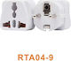 RTA04-9 Universal to Greek Plug Adapter