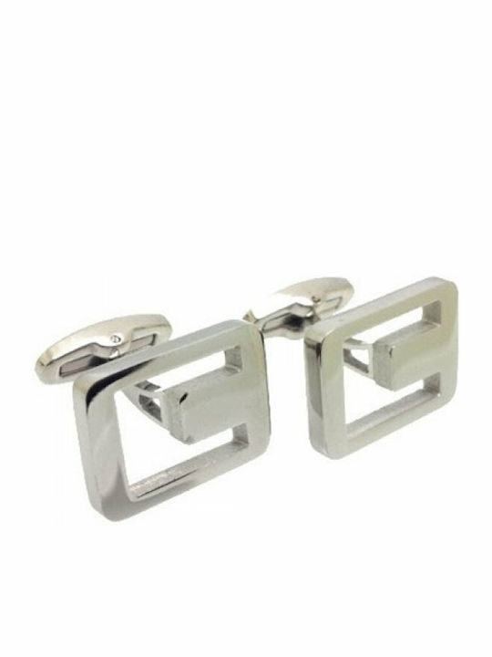 Senza Cufflinks of Steel Silver