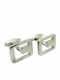 Senza Cufflinks of Steel Silver