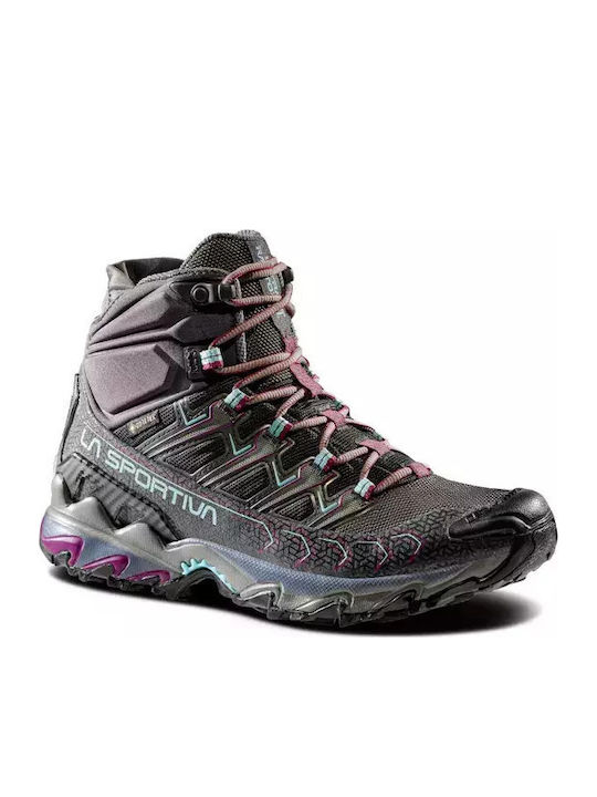 La Sportiva Ultra Raptor II Mid Wide GTX Women's Hiking Waterproof Boots With Gore-Tex Membrane Carbon Iceberg