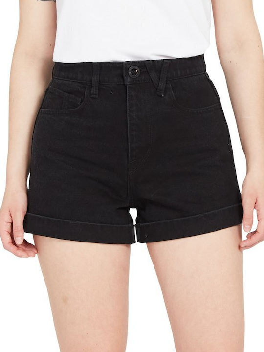 Volcom Weellow Women's Jean Shorts Black