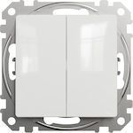 Schneider Electric Sedna Recessed Electrical Lighting Wall Switch no Frame Basic White SDD111105