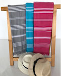 Pennie Moana Beach Towel Pareo Turquoise with Fringes 170x90cm.