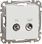 Schneider Electric Sedna TV and Satellite Antenna Socket Aerial in White color SDD111474S