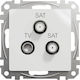 Schneider Electric Sedna Πρίζα Κεραίας Τηλεόρασ...