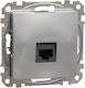 Schneider Electric Sedna Einzeln Mechanismus Netzwerksteckdose RJ45 Cat6 in Grau Farbe SDD113461