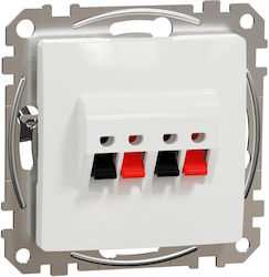 Schneider Electric Sedna Μηχανισμός Πρίζας Ηχείων σε Λευκό χρώμα SDD111411