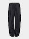 Only Women's Cotton Cargo Trousers Black