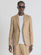 Men's Summer Suit Jacket Slim Fit Beige