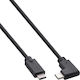InLine Ъгъл (90°) USB 3.2 Кабел USB-C Мъжки - USB-C 100W Захранване (PD) Черен 0.3м 35707W