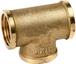 Bugatti ValvoSanitaria Pipe Tee Brass 1/2" Female 1401