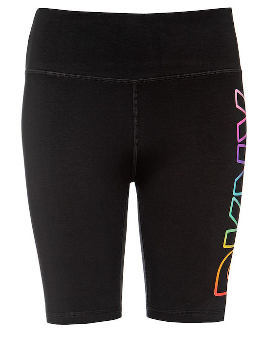 DKNY Frauen Fahrrad Leggings Hochgeschnitten Schwarz