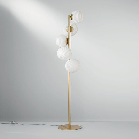 Fan Europe Lampa de podea Î160xL32.5cm. cu Soclu pentru Bec E27 Auriu