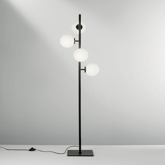 Fan Europe Floor Lamp H149.8xW37.5cm. with Socket for Bulb E14 Black