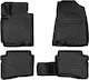 Novline Set of Front and Rear Mats 4pcs Tray Type for Hyundai i20 2014+ Black
