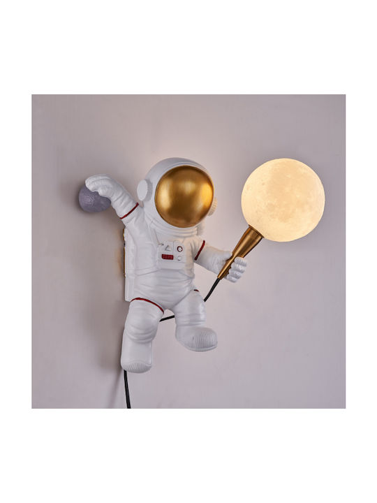 Lustră Decorativă Astronaut cu Soclu pentru Bec G9 Alb