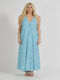 Ble Resort Collection Summer Maxi Dress Light Blue