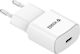 Yenkee Ladegerät ohne Kabel mit USB-C Anschluss 20W Weißs (YAC 2033W)