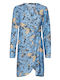 Abbi Summer Mini Evening Wrap Dress Little Boy Blue