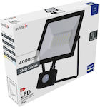 Avide LED Flood Light 50W Cold White 6400K with Motion Sensor