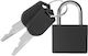 Benzi Padlock Brass with Key 20mm Black 1pcs