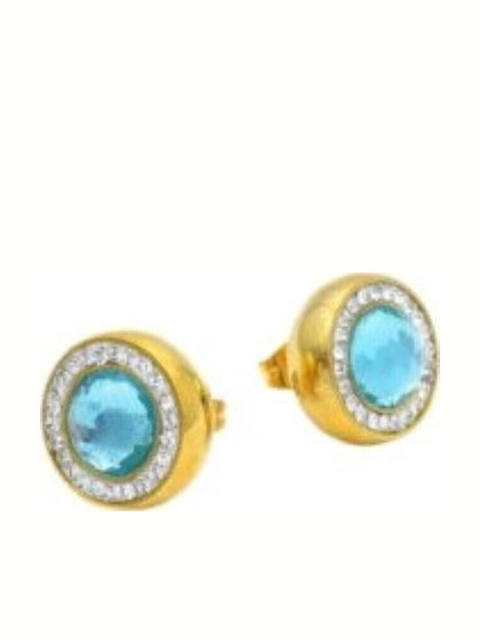 Puppis Earrings made of Steel Gold Plated with ...