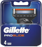 Gillette Replacement Heads with 5 Blades & Lubricating Tape 4pcs