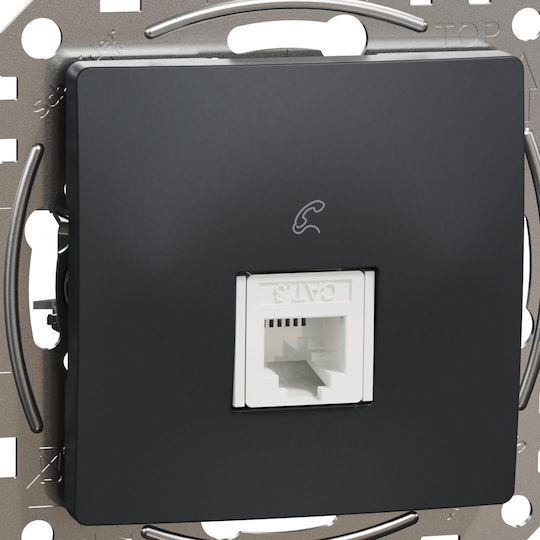 Schneider Electric Sedna Design Front Single Telephone Socket Gray SDD114491