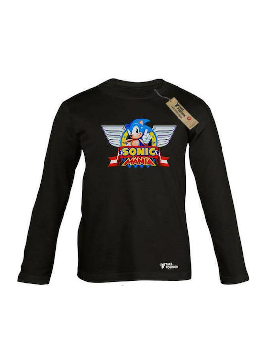 Takeposition Kinderhemd Langarm Schwarz Sonic M...