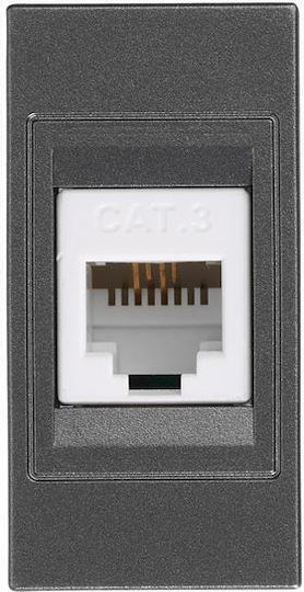 Eurolamp Complete Double Telephone Socket Gray 152-20452