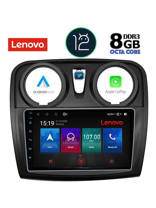 Lenovo Sistem Audio Auto pentru Renault Magazin online Logan Dacia Magazin online Logan / Magazin online Sandero 2012-2019 (Bluetooth/USB/AUX/WiFi/GPS/Partitură) cu Ecran Tactil 9"