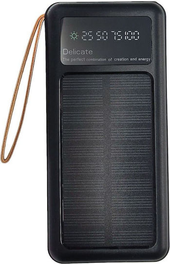 Viaking Y179 Ηλιακό Power Bank 10000mAh Μαύρο