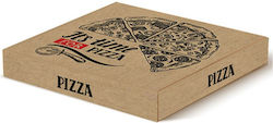 Set von 100 Boxen Pizza Kraft 33x33x4cm ITS PIZZA TIME