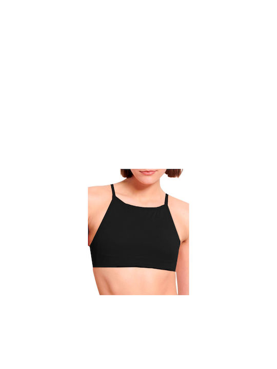 BodyTalk Sports Bra Bikini Top with Adjustable Straps Black