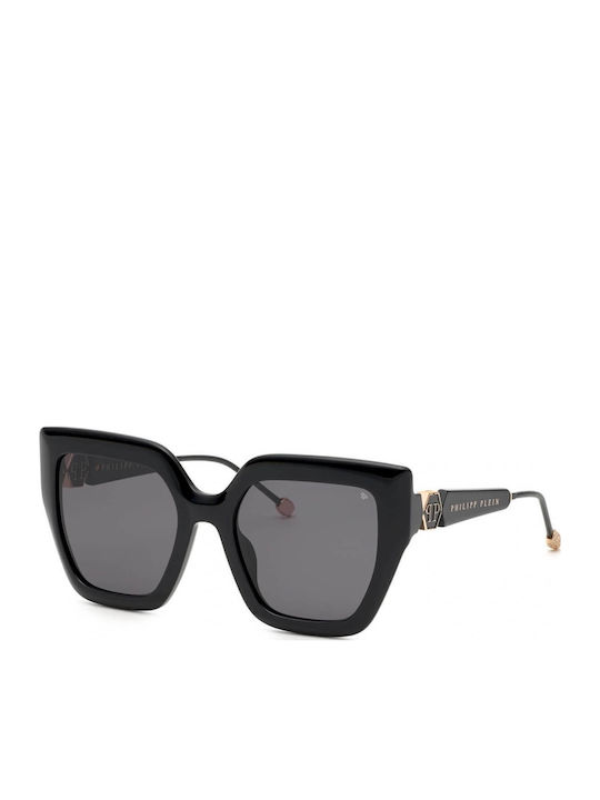 Damen Sonnenbrille mit Schwarz Kunststoff Gestell und Schwarz Linse