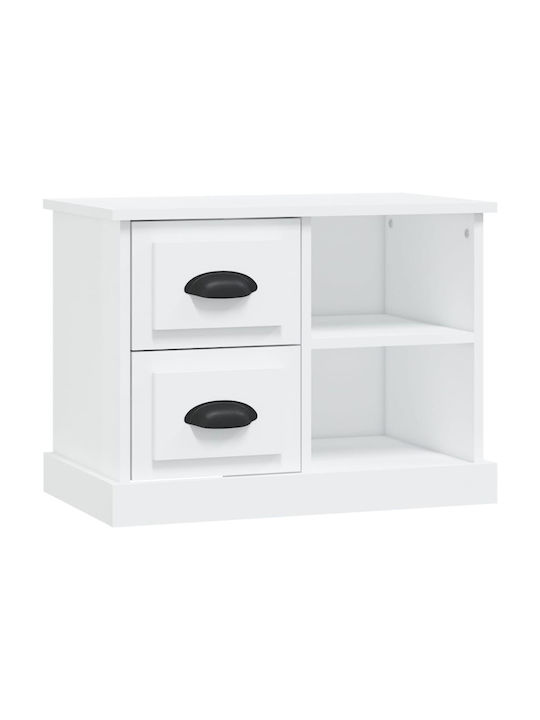 Wooden Bedside Table White 60x35.5x45cm