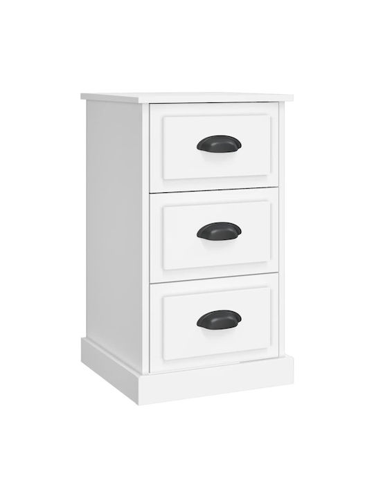 Wooden Bedside Table White 39x39x67cm