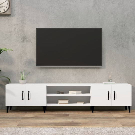 Έπιπλο Τηλεόρασης Λευκό Μ180xΠ31.5xΥ40cm