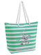 Beverly Hills Polo Club Stoff Strandtasche Grün