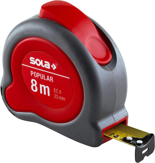 Sola POPULAR PP8 Μετροταινία με Αυτόματη Επαναφορά 25mm x 8m 2τμχ