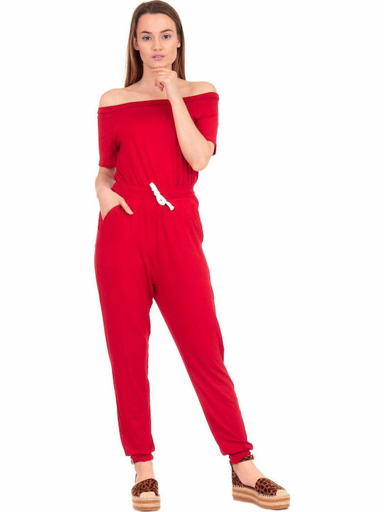 Silia D Γυναικεία Off-Shoulder Ολόσωμη Φόρμα Κό...