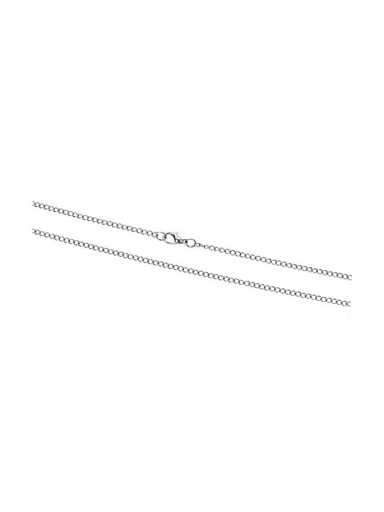Senza Unisex Stainless Steel Neck Chain White with Polished Finish 60cm